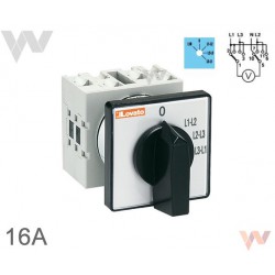 Przełączniki woltomierza napięcie fazowe i międzyfazowe 16A GX1660U