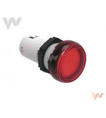 Lampka jednoczęściowa LED czerwona, światło ciągłe 12VAC/DC LPMLA4