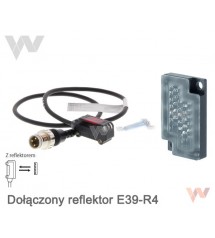 Czujnik fotoelektryczny E3T-SR23-M5J 0.3M odb. ref. 200mm PNP + E39-R4