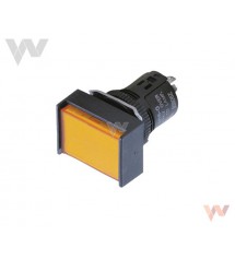 Wskaźnik M165-JY-5 prostokątny, żółty, lampa żarowa 5 VAC/DC, IP65
