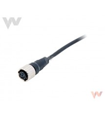 Kabel olejoodporny XS5FR-D423-D80-RB1 2m gn.12mm 4-sty. DC-4żył