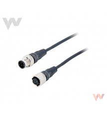 Kabel olejoodporny XS5WR-D425-D81-RB1 2m gn./wt. 12mm 4-styki DC-4żył.