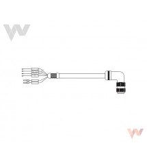 Kabel zasilania R88A-CA1C001-5BF-E, do serwomotorów z hamulcem, 1,5m
