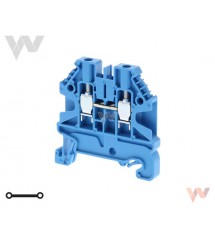 Przepustowa listwa zaciskowa XW5T-S2.5-1.1-1BL, DIN, 2.5 mm², k. niebieski