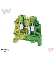 Zacisk uziemiający XW5G-S2.5-1.1-1, DIN, 2.5 mm², kolor zielono-żółty