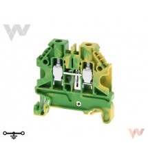 Zacisk uziemiający XW5G-S4.0-1.1-1, DIN, 4 mm², kolor zielono-żółty