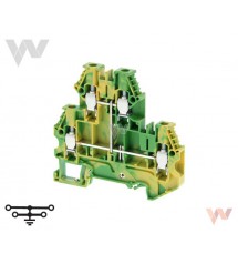 Zacisk uziemiający XW5G-S4.0-1.1-2, DIN, 4 mm², kolor zielono-żółty
