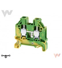 Zacisk uziemiający XW5G-S6.0-1.1-1, DIN, 6 mm², kolor zielono-żółty