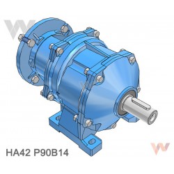 Przekładnia walcowa HA-42 z przyłączem IEC P90B14