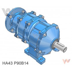 Przekładnia walcowa HA-43 z przyłączem IEC P90B14