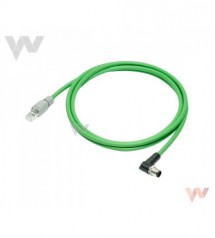 Kabel FQ-MWNL010 EtherCAT i Ethernet typ kątowy M12/ prosty RJ45, 10m