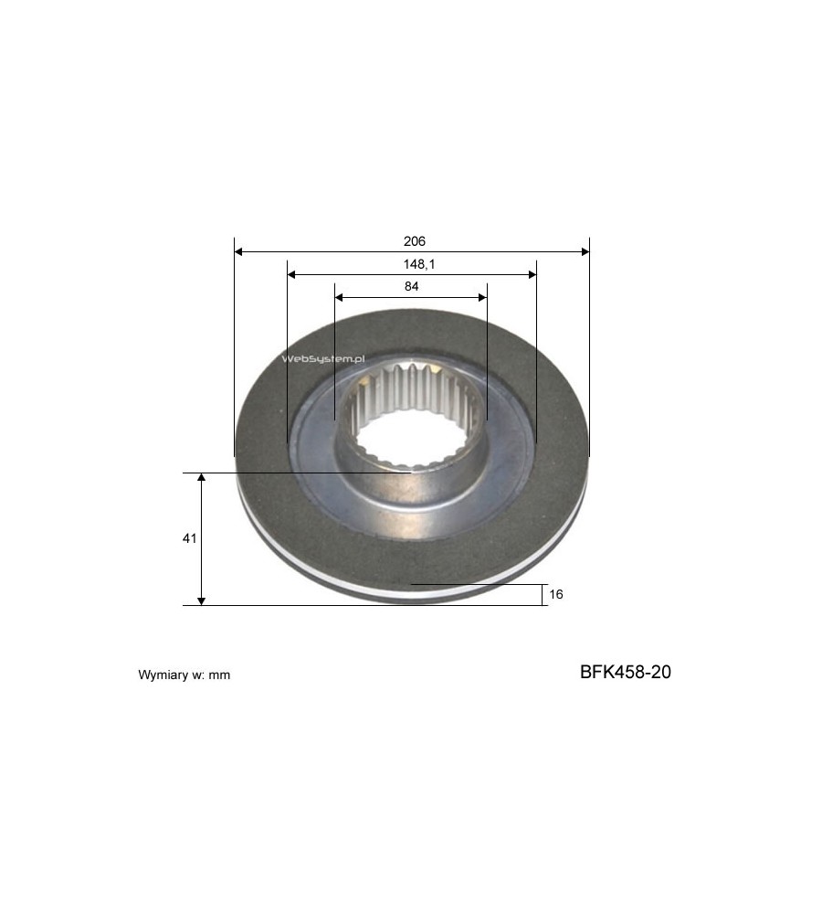 BFK458-20 rotor ( tarcza cierna )